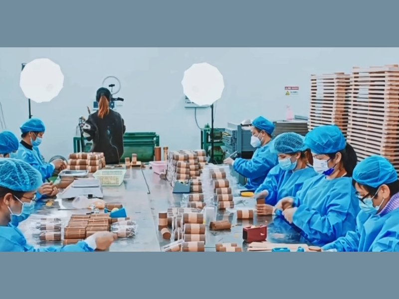 Agarwood grading and processing line where agarwood chips are sorted by grade at our Guangdong facility