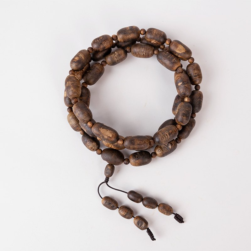 Scar Pattern Multi-Wrap Agarwood Bracelet — Distinctive scar agarwood bracelet (multi-wrap) — resin-scar Aquilaria sinensis premium oud., image 4